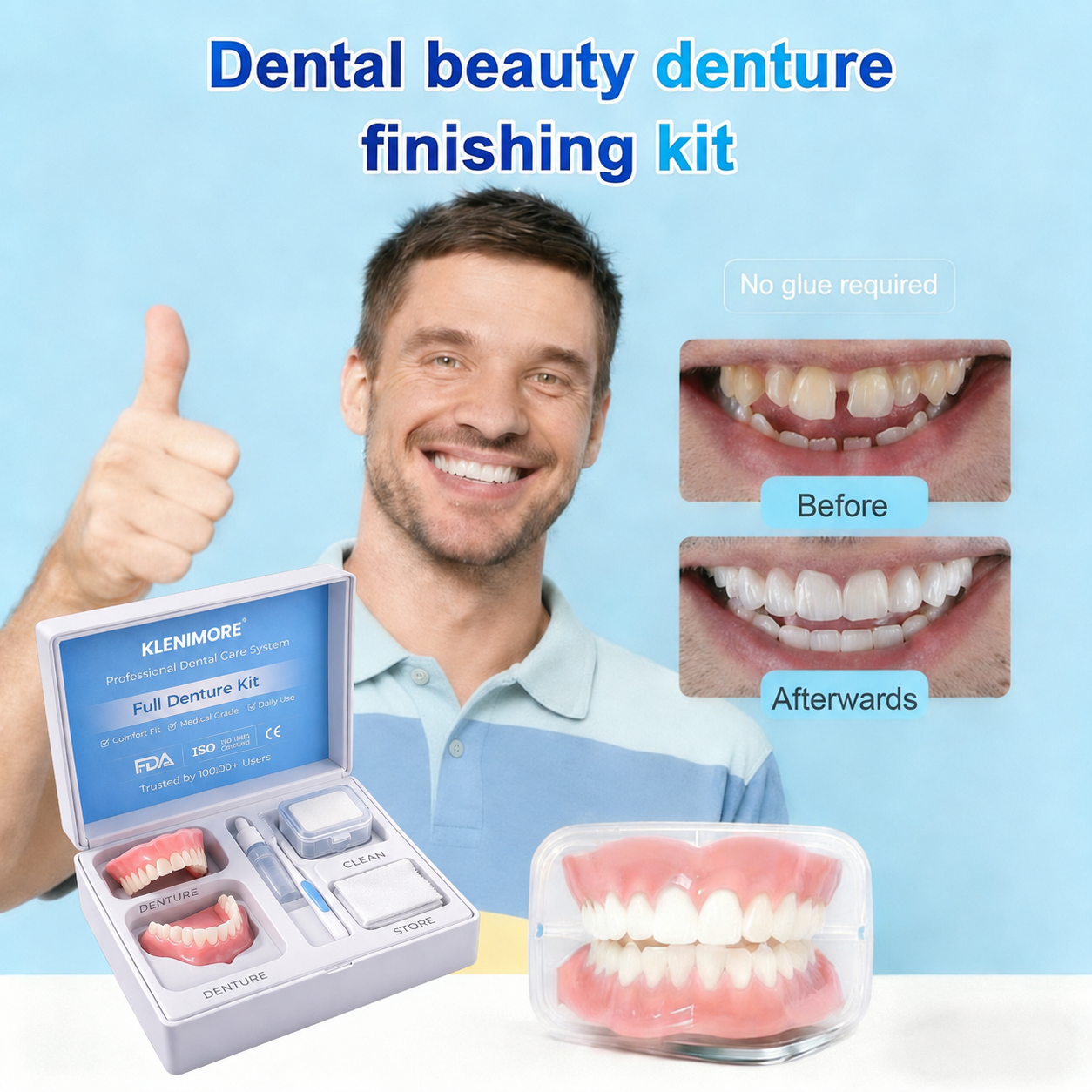 ⏰ KLENIMORE™ Custom-Fit Dentures  ENDS TODAY   70% OFF | Smile with Confidence