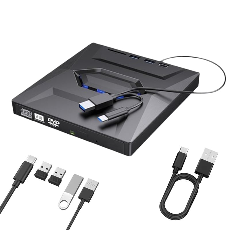 🔥Retro Laptop CD DVD Player USB C 3.0 Portable CD Burner