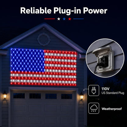 Solar American LED Flag - Celebrate America's 250th Birthday