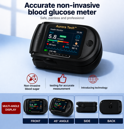 ⭐Aurora Tech™ Non-Invasive Blood Glucose Monitor | High-Precision 99.9% Accuracy | TGA Certified