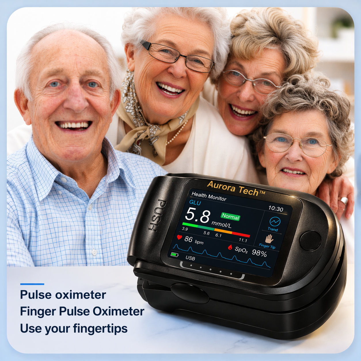⭐Aurora Tech™ Non-Invasive Blood Glucose Monitor | High-Precision 99.9% Accuracy | TGA Certified