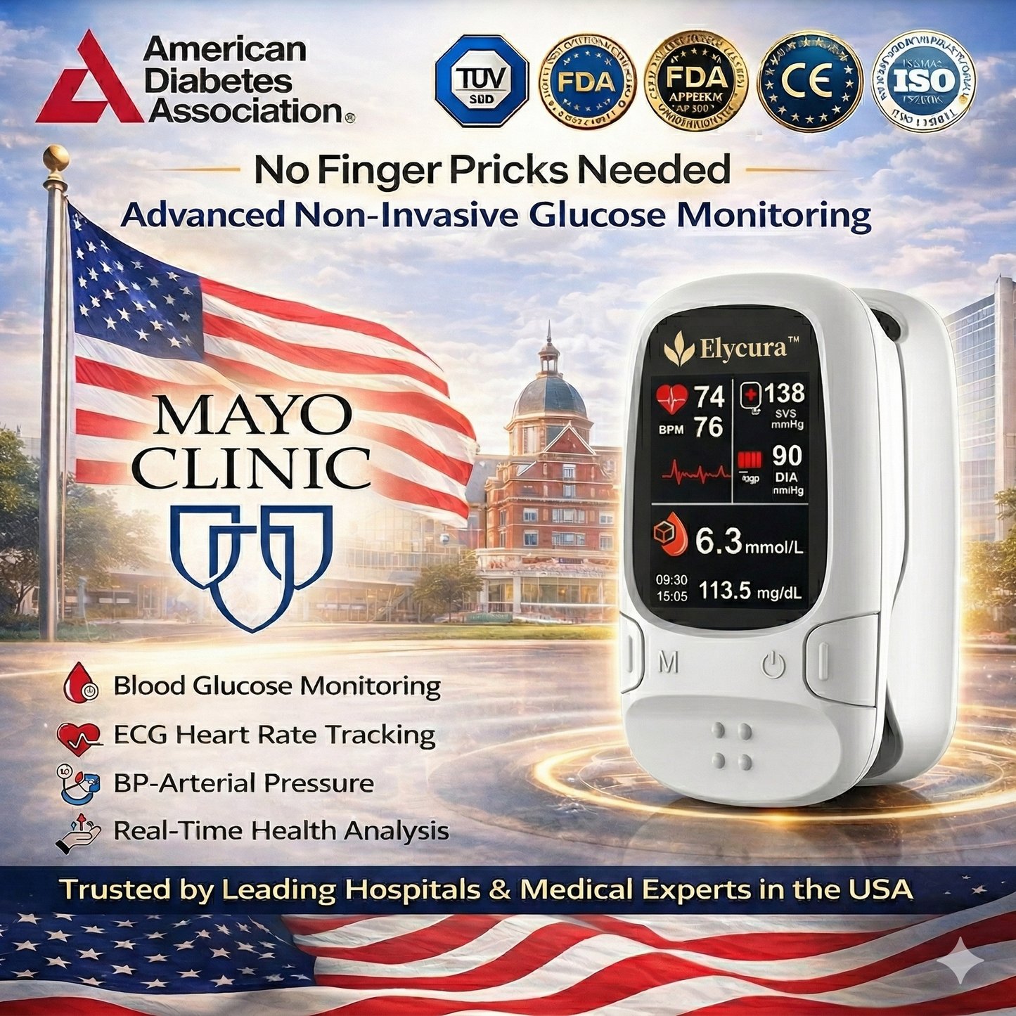 🔥 Final 3 Hours: 50% OFF 🏆 Brand-New Non-Invasive Smart Blood Glucose Monitor ✅ TGA Certified